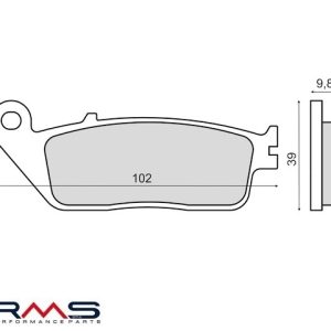 Set placute frana - Honda CB 400-600-1000 - CBR 750 - VT 1100 Shadow - Kymco People - Xciting- Suzuki GSF - GSX 400cc (RMS)