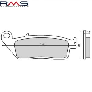 Set placute frana - Honda CB 400-600-1000 - CBR 750 - VT 1100 Shadow - Kymco People - Xciting- Suzuki GSF - GSX 400cc (RMS)