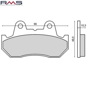 Set placute frana - Honda CB-F 400 - CB-N 400 - CB 750 - GL 1200 - GL 1500 - VF 750 - CB-F 1100 - NSR-R 250 (RMS)