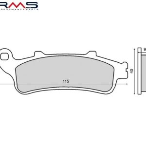 Set placute frana - Honda Fes Pantheon - Foresight 250cc - Silver Wing 400-600cc - VFR800 - XL1000 Varadero - CBR 1100 X11 (RMS)