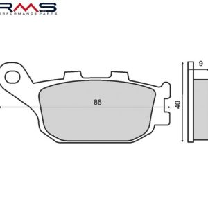 Set placute frana - Honda Jazz - CBF 500 - CBR 600 - Transalp 700 - Suzuki V Strom 650 - Bandit - Yamaha Fazer 600-1000cc (RMS)