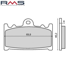 Set placute frana - Husaberg FS 400-450-600 E C - Kawasaki ZXR - ZZR 400-1100 - ZX Ninja 600-900 - Suzuki RGV 250-GSF-GSX (RMS)