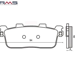 Set placute frana Kymco People - People S 125-250-300cc - Kymco Xciting 250-300cc (RMS)