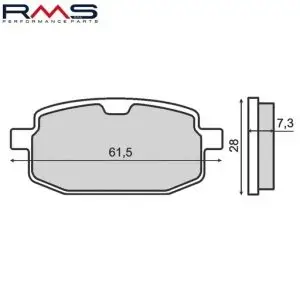 Set placute frana - Peugeot Vclic - Adly - Garelli - Italjet - PGO - Yamaha Axis - Jog 50cc (RMS)
