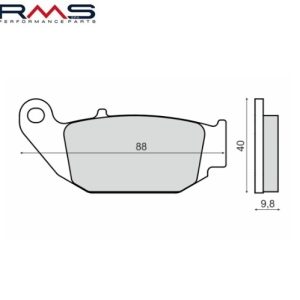 Set placute frana sinterizate Benelli BN 125 (18-23) - Lencino 125 (22-23) - Honda CBR 125-250 (11-16) - MSX 125 (13-16) (RMS)