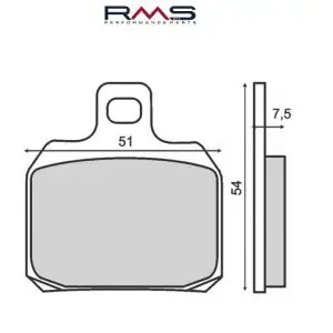 Set placute frana - Yamaha Majesty - Maxter 125-180cc - MBK Thunder - Skyliner 125-180cc - Piaggio X8 - X9 - Beverly 125-500cc