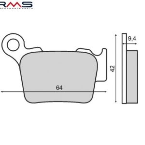 Set placute frana – Husqvarna CR – WR – WRE TC – TE 125-610cc – KTM EXC – SX – SMR 125-530cc – Rieju MRX 450cc (RMS)