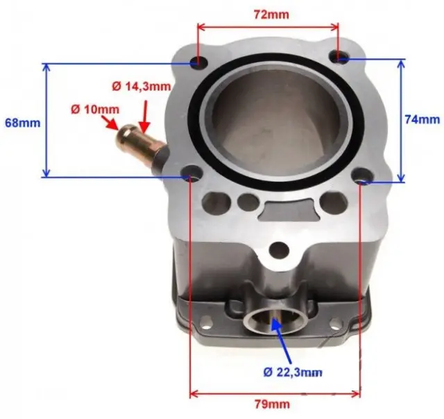 Set motor 4T ATV CG150cc (racire apa) Ø62mm - imagine 3