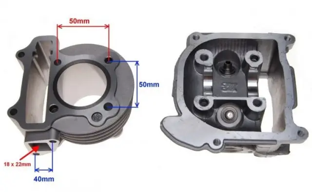 Set motor + chiulasa scuter 4T 80cc GY6 - imagine 2