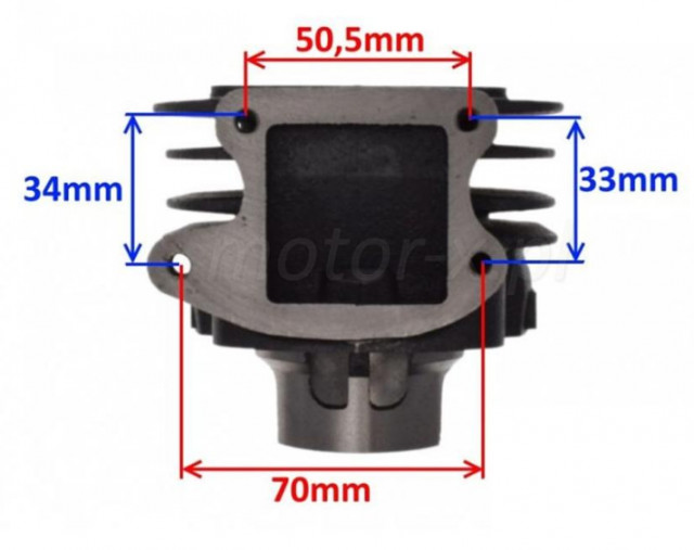 Set motor scuter 2T 80cc Kymco (cu muzicuta pe cilindru) AC - imagine 4