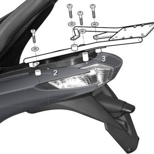 Portbagaj metalic spate Piaggio MP3 ABS HPE (19-21) - MP3 LT Sport (13-20) - MP3 LT Yourban (12-21) 4T LC 300cc - (culoare: negru)