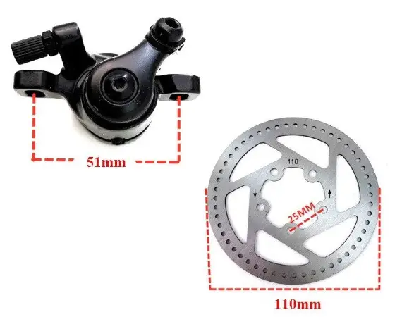 Sistem frana trotineta electrica(disc frana 110mm) - imagine 6