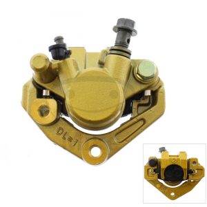 Etrier frana scuter roata 10 GY6-50 - Baotian - First Bike - Kymco - Rex – Peugeot Vclic - Rieju – Sachs 50cc - culoare: auriu