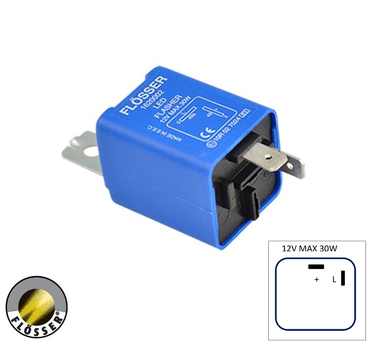Releu semnalizare 12V pentru semnalizari LED - 2 papuci (Flosser)