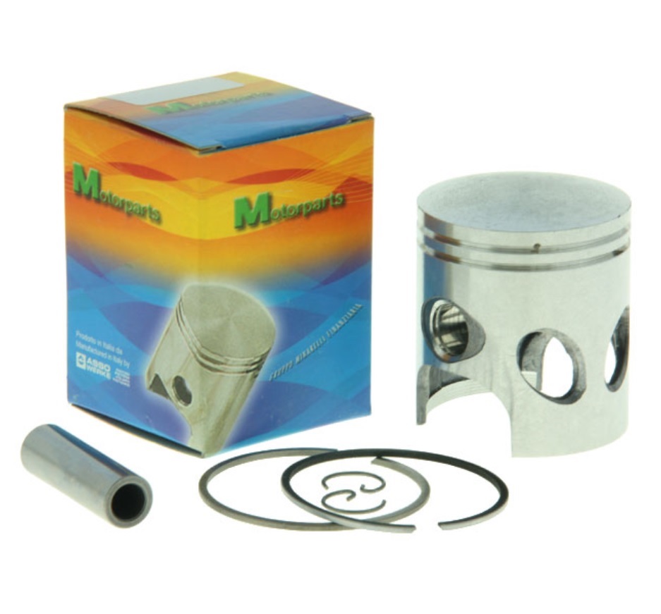 Piston Aprilia Mojito - Gilera - Piaggio Free - Liberty - NRG - Typhoon - Vespa ET2 - LX AC 2T 70cc D48.50 mm bolt 12 (Top - Asso Werke)