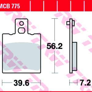 Set placute frana fata dreapta TRW MCB775 - Aprilia SR – MBK Booster – Ovetto – Yamaha Aerox - JOG – Neo'S 50cc