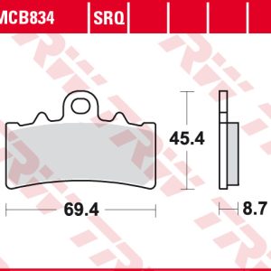 Set placute frana fata TRW MCB834SV - BMW G 310 - C 400 - KTM Duke - RC 125-200-250-390cc