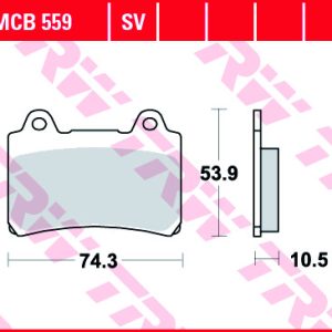 Set placute frana spate TRW MCB559