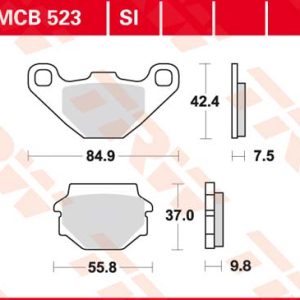 Set placute frana TRW MCB523SI - Aprilia Pegaso - Dinli DL802 Husqvarna WR - Kawasaki - KTM - TGB Blade - Target 125-620cc