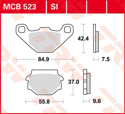 Set placute frana TRW MCB523SI - Aprilia Pegaso - Dinli DL802 Husqvarna WR - Kawasaki - KTM - TGB Blade - Target 125-620cc