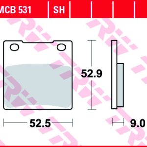 Set placute frana TRW MCB531 - Kawasaki ZX - ZXR Ninja - Suzuki GS - GSX - GSXR 250-1100cc - GSF Bandit - GSX R Hayabusa