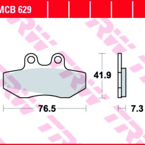 Set placute frana TRW MCB629 - Aprilia RX - Pegaso - Red Rose - Tuareg 50-125cc Gilera Runner FX-FXR - Peugeot XR6 50cc