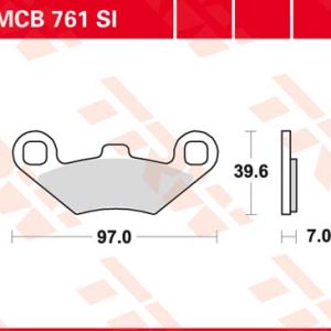 Set placute frana TRW MCB761SI - ATV Polaris Trail Blazer 250 - Outlaw - Predator - Scrambler - Sportsman 300-400-500-700-800