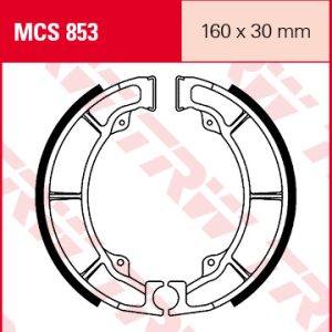 Set saboti frana (ferodo) spate TRW MCS853 - Kawasaki EL 250 Eliminator - KLF 250 Bayou - Z 400 - ER 500 Twister - W 650-800