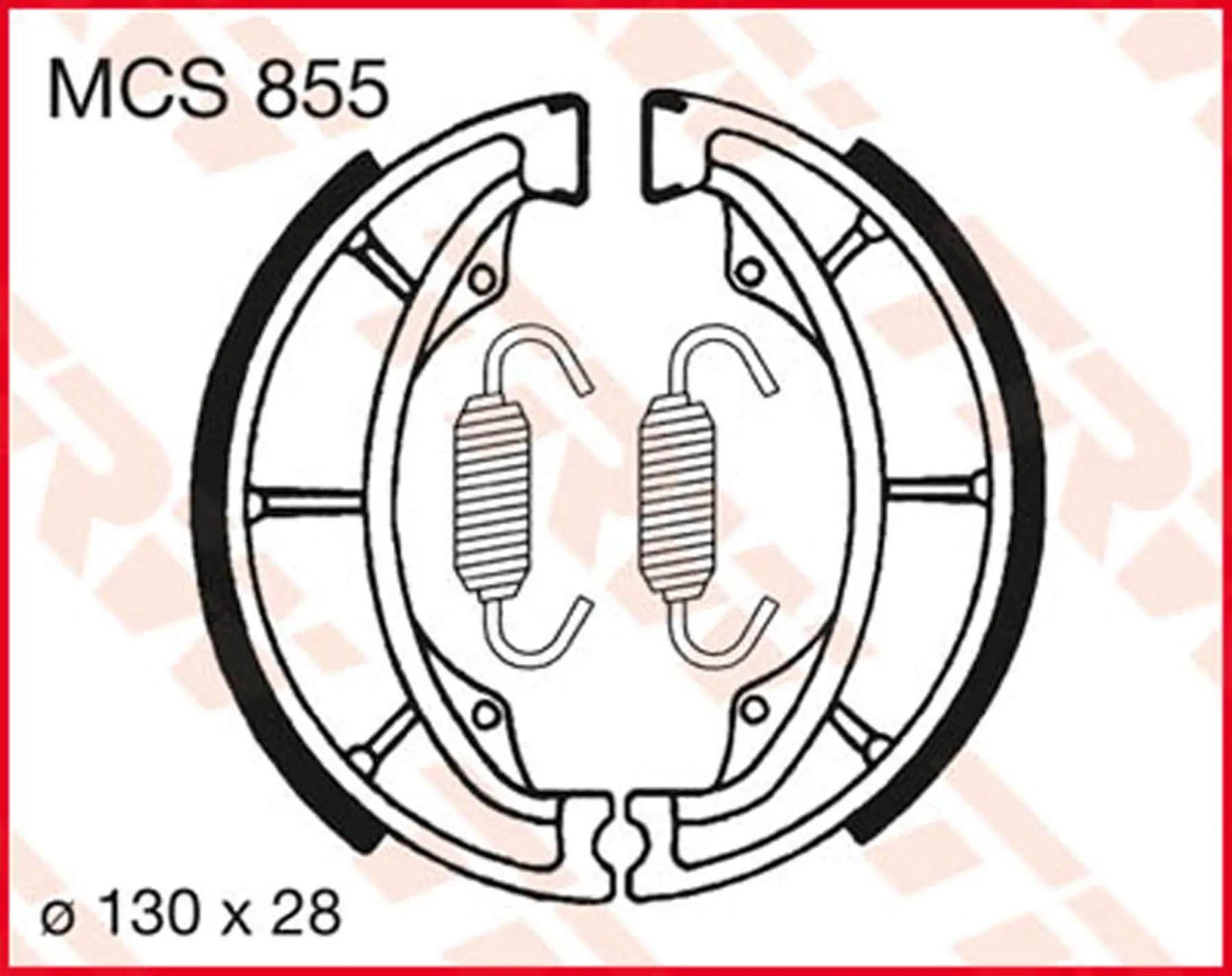 Set saboti frana (ferodo) spate TRW MCS855 - Hyosung - Kawasaki KX - KLR - Z - Suzuki Burgman - DR - GN - GP - Marauder - Intruder 125-600cc
