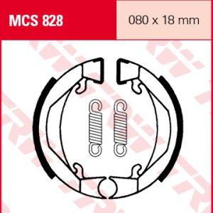 Set saboti frana (ferodo) TRW MCS828 - Honda PA Camino - KTM Mini Adventure - SX Jonior - Senior - Peugeot 103 - Fox - Puch Maxi 2T 25-50cc