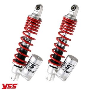 Set telescoape (amortizor) spate cu gaz Aprilia Scarabeo 250-300 Light (06-10) - Sport City (04-12) 125-300 - lungime: mm (YSS)