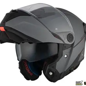 Casca modulabila pentru scuter - motocicleta MT Atom 2 SV A2 titanium mat (ochelari soare integrati) Pinlock Ready – tip viziera: MT-V-35 M (57/58cm)