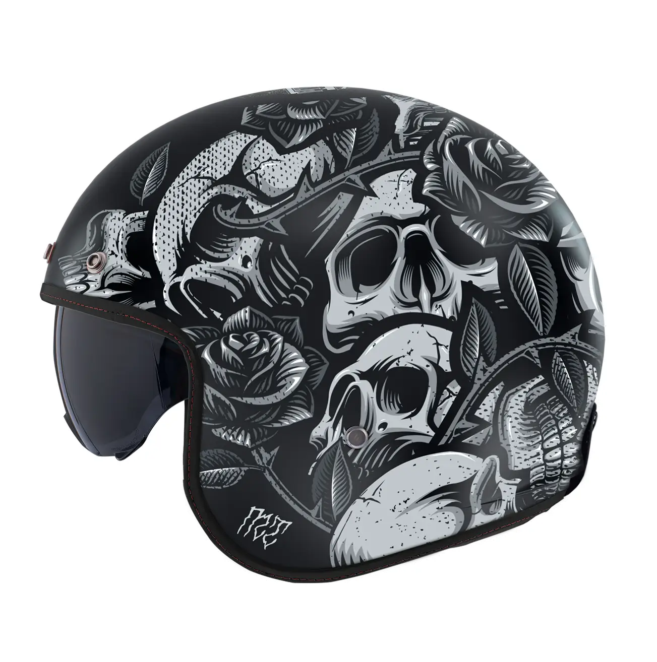 Casca open face pentru scuter - motocicleta MT Le Mans 2 S SV Breakout B2 negru mat (ochelari soare integrati) – omologare noua ECE 22.06 S (55/56cm) - imagine 2