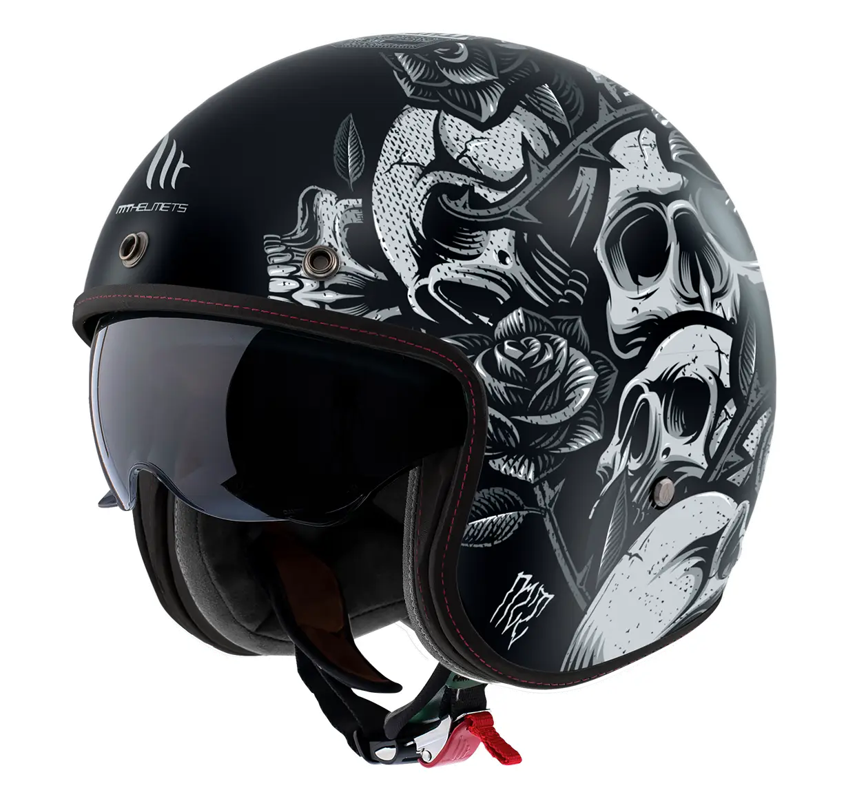 Casca open face pentru scuter - motocicleta MT Le Mans 2 S SV Breakout B2 negru mat (ochelari soare integrati) – omologare noua ECE 22.06 S (55/56cm)