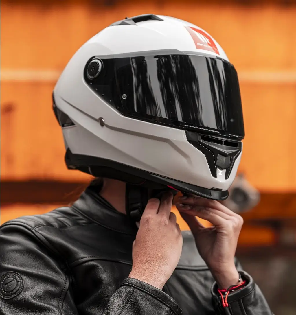 Casca integrala pentru scuter - motocicleta MT Braker SV A0 alb lucios (ochelari soare integrati) – tip viziera: MT-V-28B – DKS435 – punctaj maxim SHARP Test – 5 stele S (55/56cm) - imagine 11