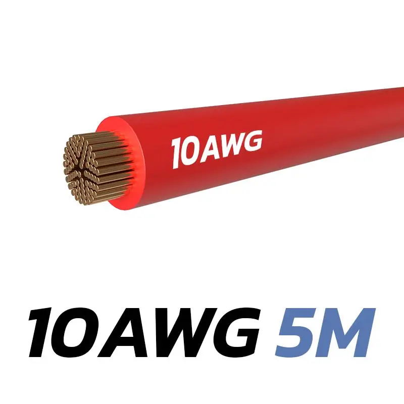 Cablu roșu 10 AWG - 5M - imagine 2