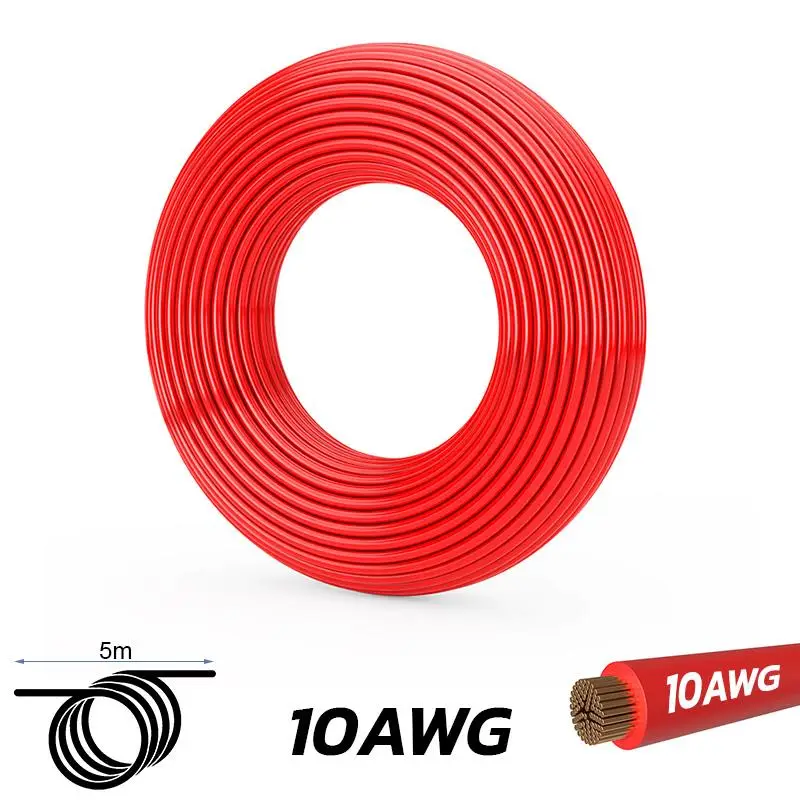 Cablu roșu 10 AWG - 5M
