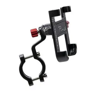 Suport telefon 360º metalic reglabil - negru