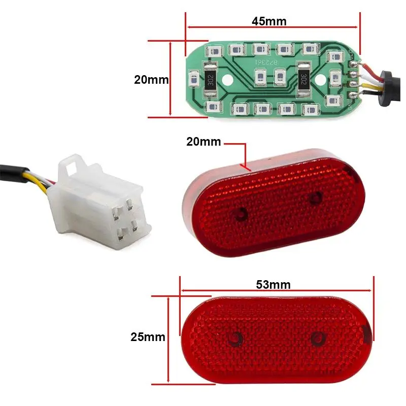 Lumină spate 5-70 V trotineta electrica Smartgyro Speedway/Rockway/Crossover - imagine 2