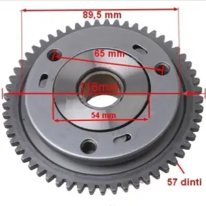 Cuplaj electromotor (bendix) + pinion ATV tip CG 4T 150-200-250cc - varianta 3 bile