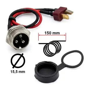 Port de incarcare trotineta electrica GX16 3 pini Dean tip T