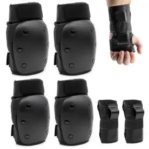 Set genunchiere, cotiere și apărătoare pentru încheietura mâinilor, echipament protecție, M, eWheel | Motorevolution