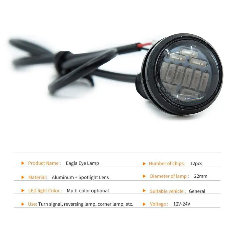 Lampa stop trotineta electrica LED 12V eagle eye rosu - imagine 3