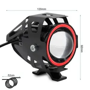 Far U7 12-80V rosu trotineta electrica