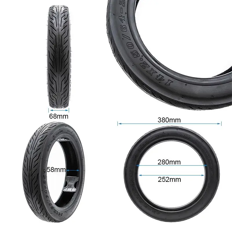 Anvelopă scuter electric fără cameră Tubeless 14x2.5 (64-254 / 2.50-10) | Motorevolution - imagine 2