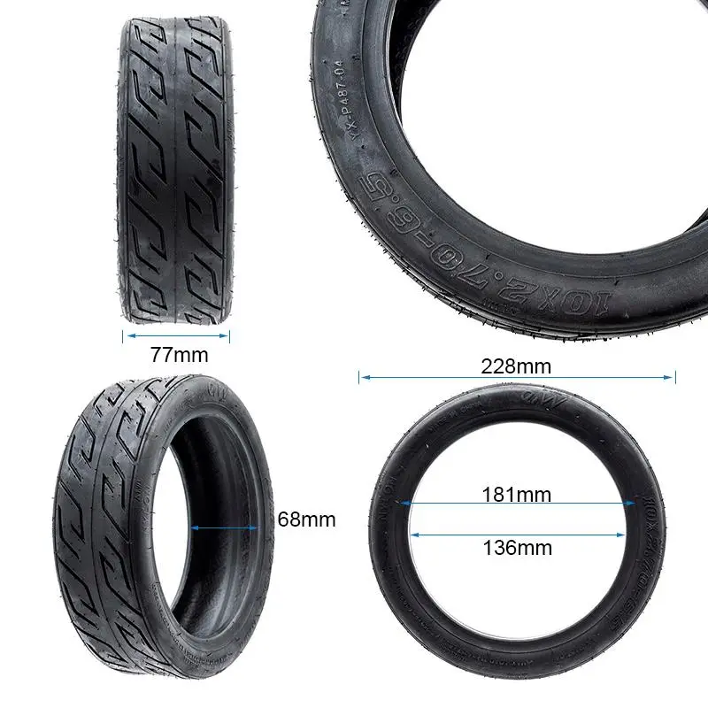 Anvelopă pentru trotineta electrică, fără cameră, Cityroad 10x2.70-6.5, negru | Motorevolution - imagine 2