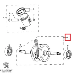 Ambielaj original Peugeot SV Geo (91-97) 2T AC 125cc