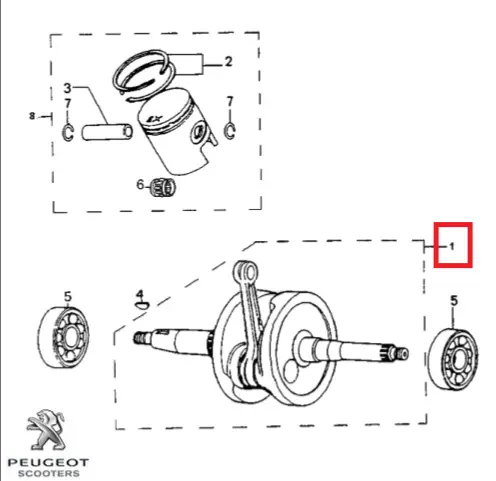 Ambielaj original Peugeot SV Geo (91-97) 2T AC 125cc