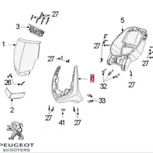 Carena fata originala Peugeot Vivacity 3 L – Vivacity 3 L Sportline 2T - Vivacity 3L 4T 50cc (rosie)