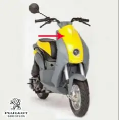 Carena fata superioara originala Peugeot Ludix 10 One – Ludix 14 Classic 2T 50cc - culoare: galben